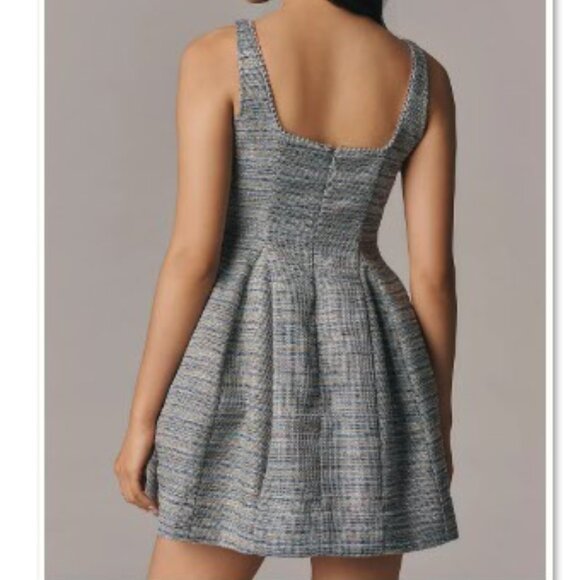NWT By Anthropologie Sleeveless Tweed Mini Dress - M - NWT - Picture 6 of 16